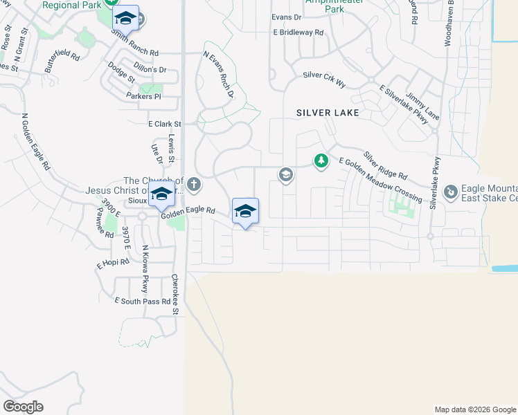 map of restaurants, bars, coffee shops, grocery stores, and more near 7204 North Honey Field Way in Eagle Mountain