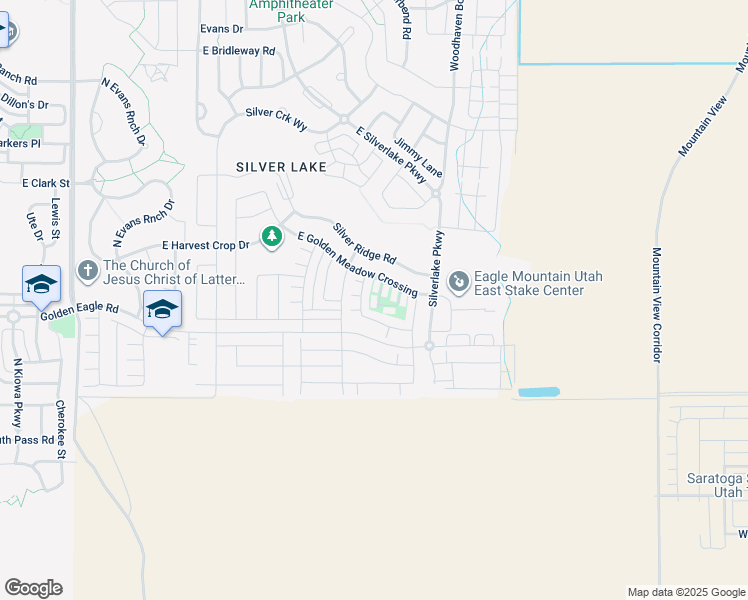 map of restaurants, bars, coffee shops, grocery stores, and more near 7217 North Clover Leaf Lane in Eagle Mountain