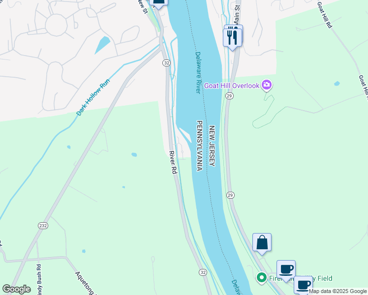 map of restaurants, bars, coffee shops, grocery stores, and more near 515 Waterview Place in New Hope