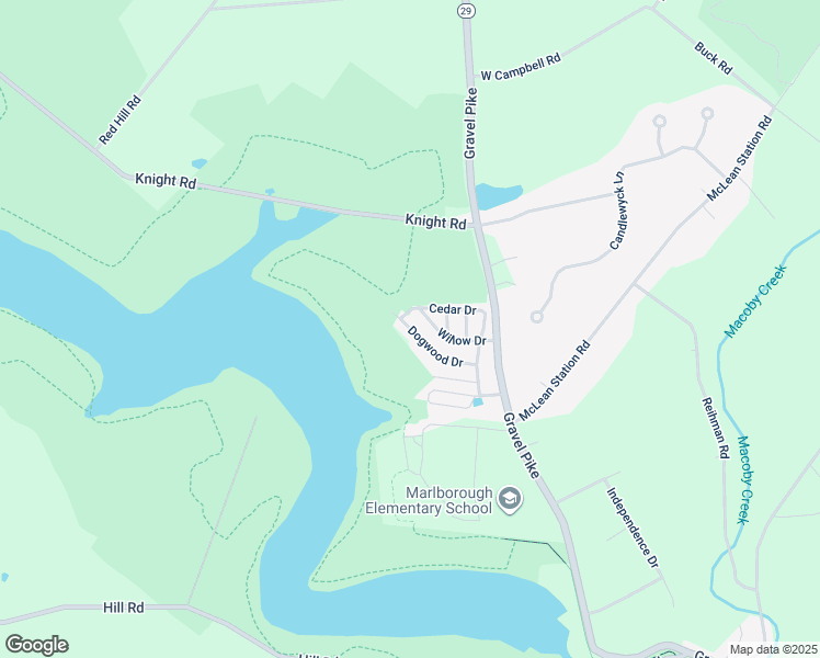 map of restaurants, bars, coffee shops, grocery stores, and more near 633 Willow Drive in Green Lane