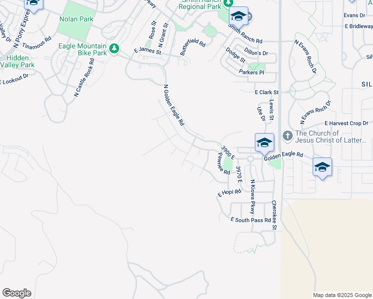 map of restaurants, bars, coffee shops, grocery stores, and more near 7181 North Skyview Lane in Eagle Mountain