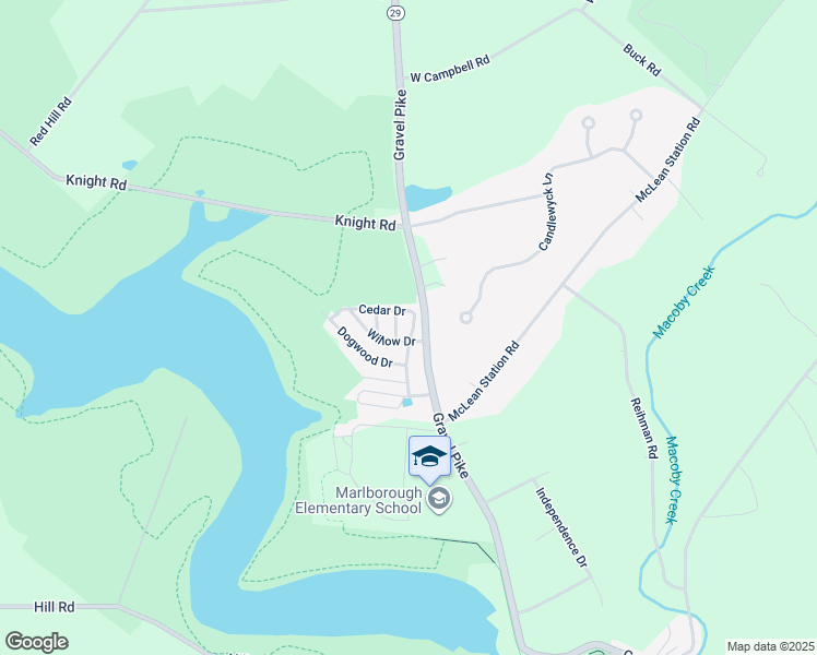 map of restaurants, bars, coffee shops, grocery stores, and more near 307 Cedar Drive in Green Lane