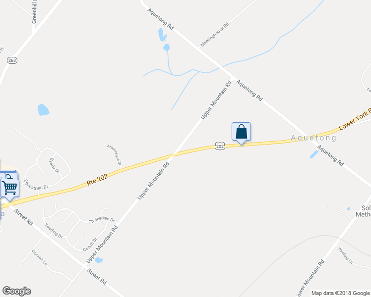 map of restaurants, bars, coffee shops, grocery stores, and more near 6075 Upper Mountain Road in New Hope