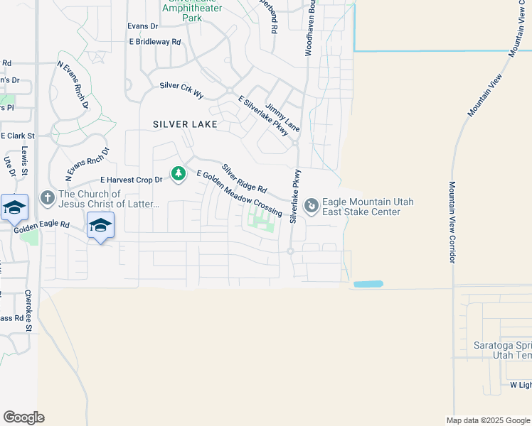 map of restaurants, bars, coffee shops, grocery stores, and more near 7235 North Red Clover Way in Eagle Mountain