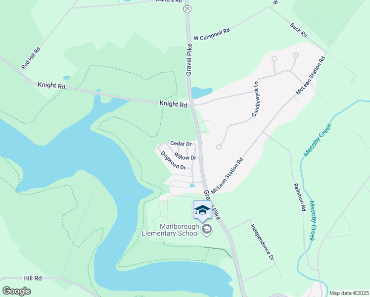 map of restaurants, bars, coffee shops, grocery stores, and more near 411 Oak Drive in Green Lane