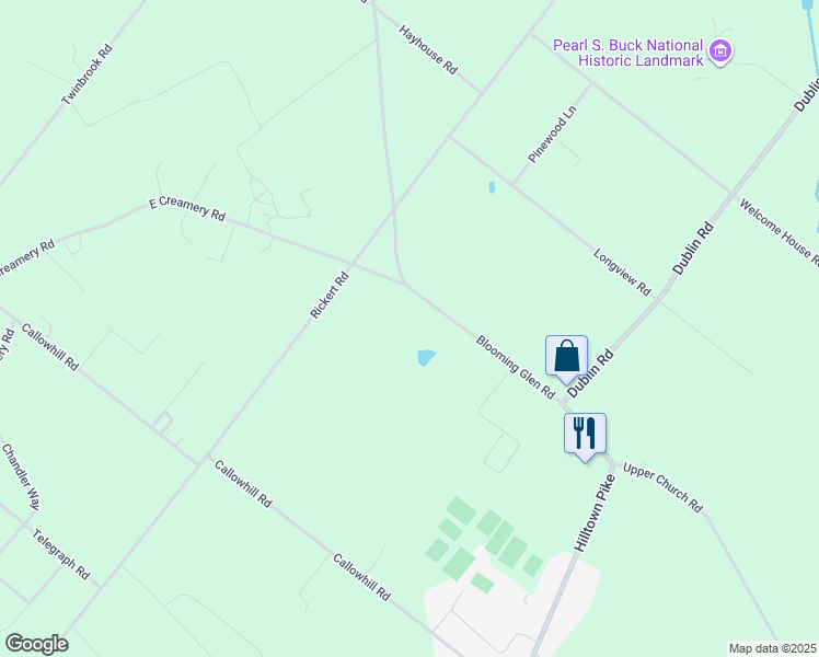 map of restaurants, bars, coffee shops, grocery stores, and more near 938 Blooming Glen Road in Perkasie