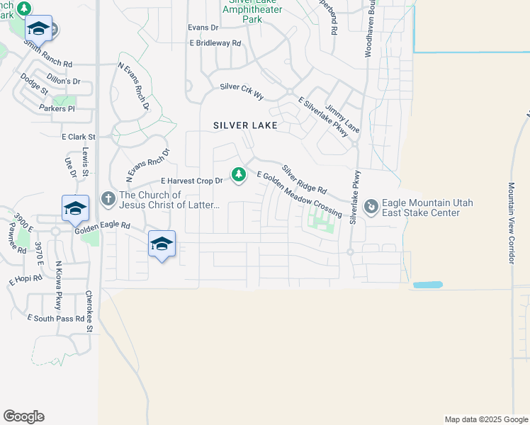 map of restaurants, bars, coffee shops, grocery stores, and more near 7238 N Green Pasture Ln in Eagle Mountain
