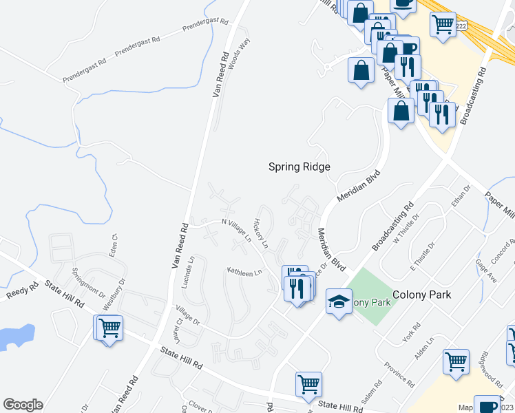 map of restaurants, bars, coffee shops, grocery stores, and more near 313 Charleston Lane in Wyomissing