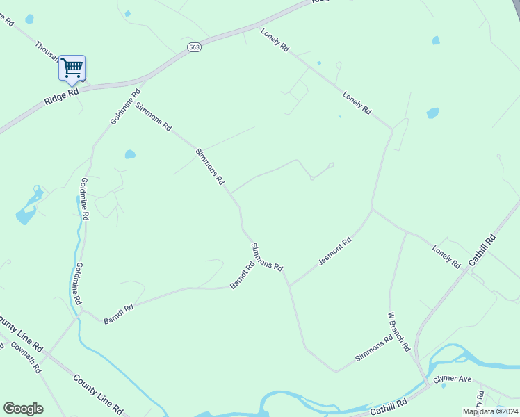 map of restaurants, bars, coffee shops, grocery stores, and more near 107 Homestead Lane in Sellersville