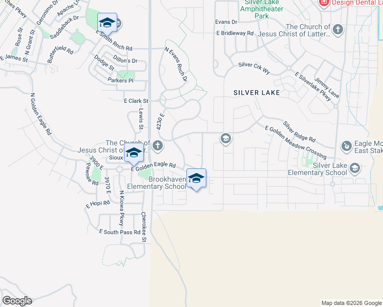 map of restaurants, bars, coffee shops, grocery stores, and more near 7275 North Honey Field Way in Eagle Mountain