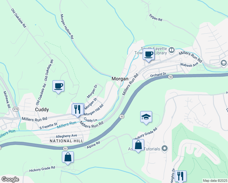 map of restaurants, bars, coffee shops, grocery stores, and more near 117 Morgan Hill Road in Morgan