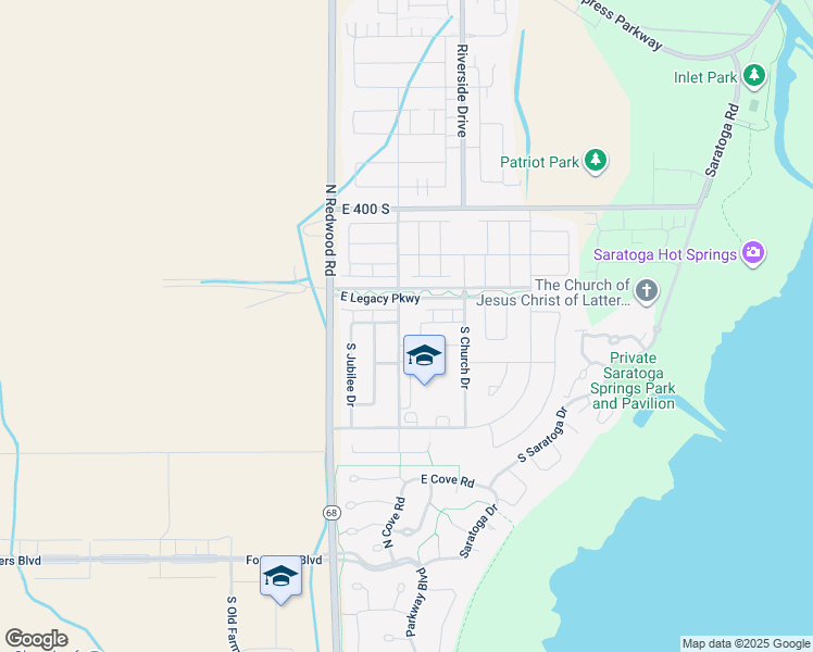 map of restaurants, bars, coffee shops, grocery stores, and more near 592 South Highpoint Drive in Saratoga Springs