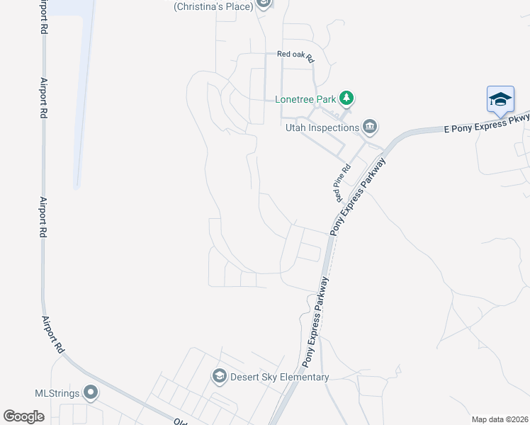 map of restaurants, bars, coffee shops, grocery stores, and more near 2019 East Harkers Way in Eagle Mountain