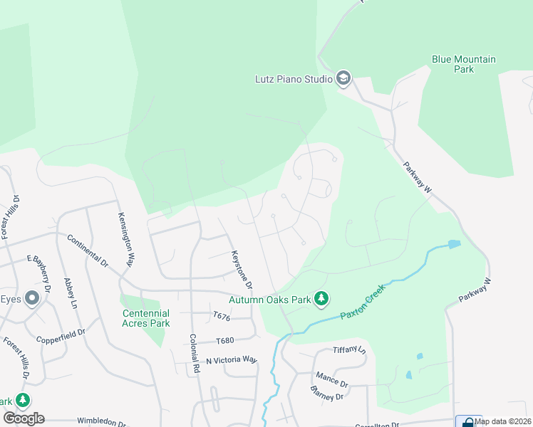 map of restaurants, bars, coffee shops, grocery stores, and more near 2816 Pin Oak Drive in Harrisburg