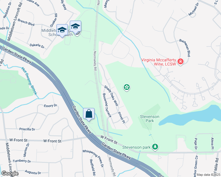 map of restaurants, bars, coffee shops, grocery stores, and more near 21 Quince Court in Red Bank