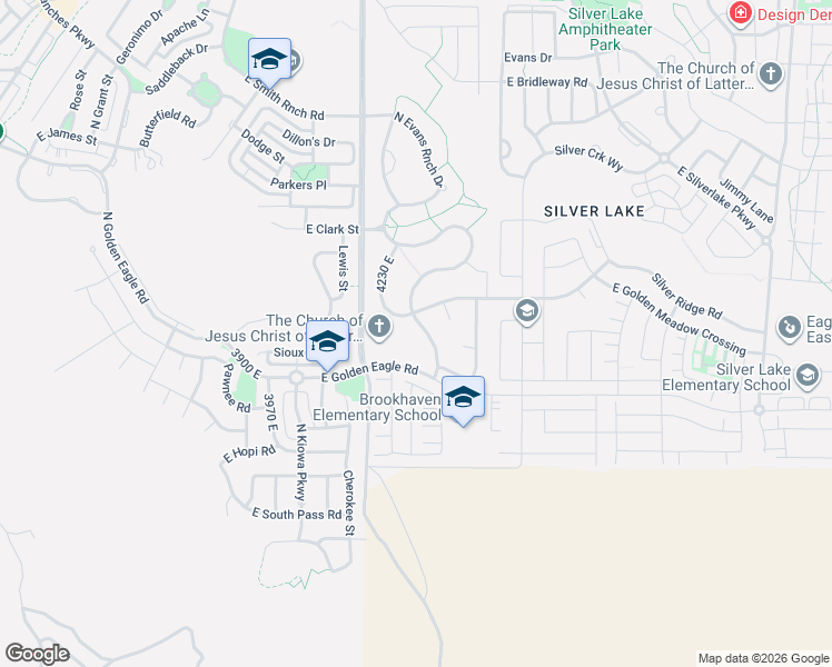 map of restaurants, bars, coffee shops, grocery stores, and more near 7270 North Evans Ranch Drive in Eagle Mountain