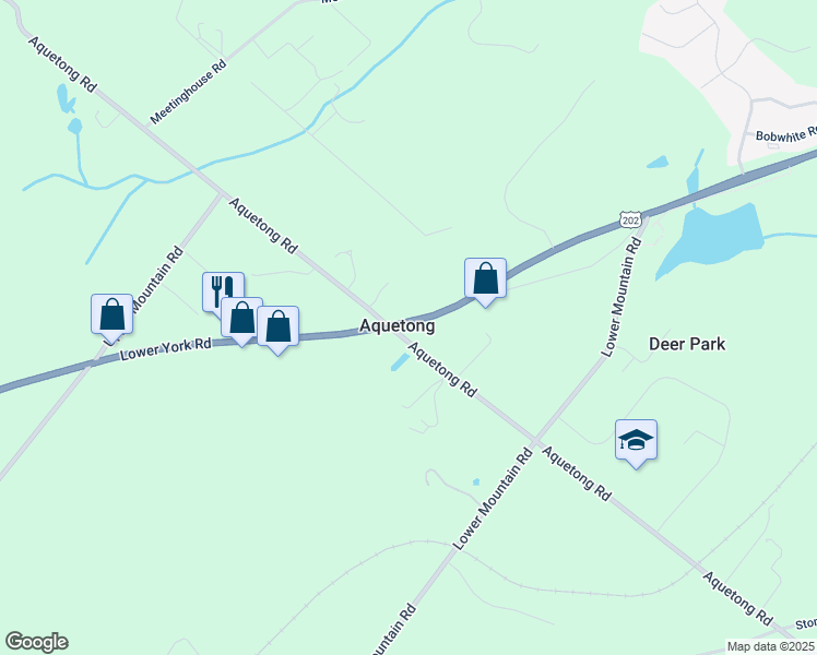 map of restaurants, bars, coffee shops, grocery stores, and more near 6220 Lower York Road in New Hope