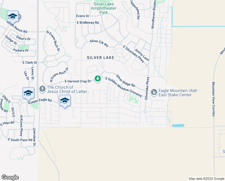 map of restaurants, bars, coffee shops, grocery stores, and more near 7267 Hidden Loop Road in Eagle Mountain