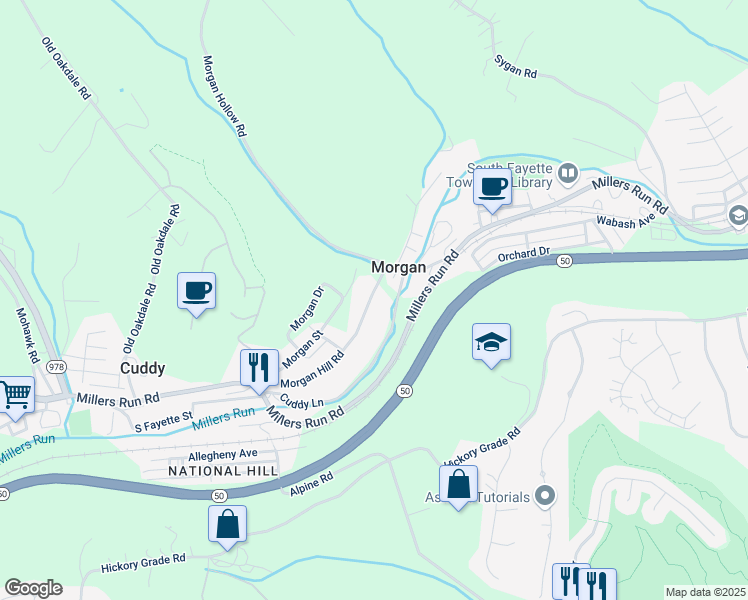 map of restaurants, bars, coffee shops, grocery stores, and more near 117 Morgan Hill Road in Morgan