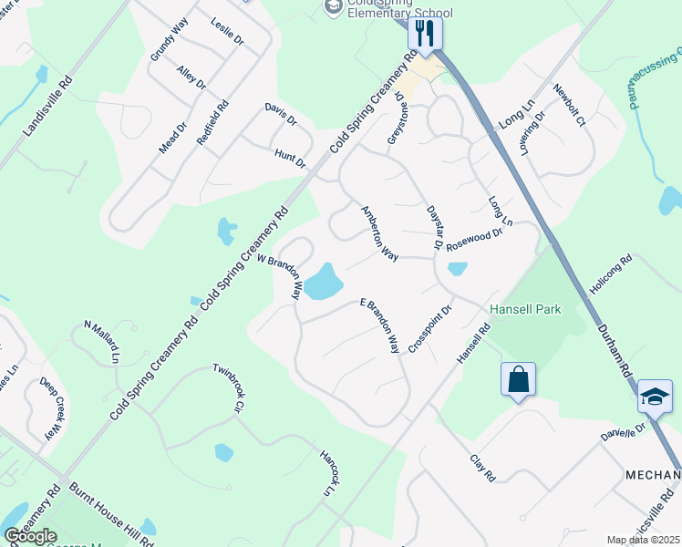 map of restaurants, bars, coffee shops, grocery stores, and more near 4925 Julie Court in Doylestown