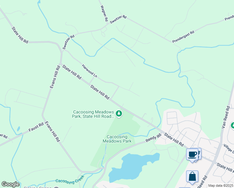 map of restaurants, bars, coffee shops, grocery stores, and more near 341 Firethorn Lane in Reading
