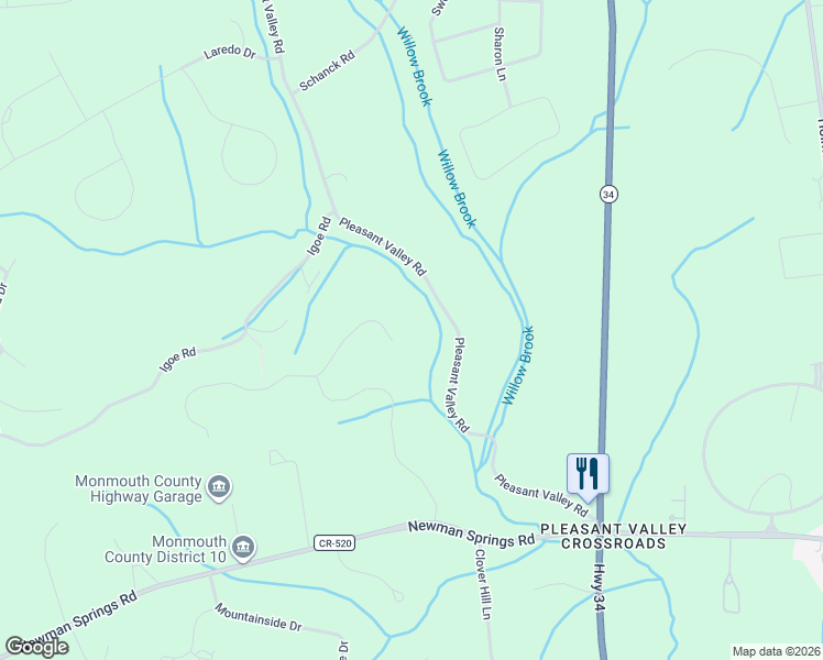map of restaurants, bars, coffee shops, grocery stores, and more near 1 Embry Farm Road in Marlboro Township