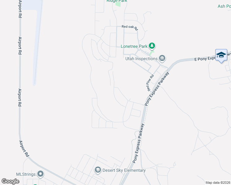 map of restaurants, bars, coffee shops, grocery stores, and more near 2019 East Harkers Way in Eagle Mountain