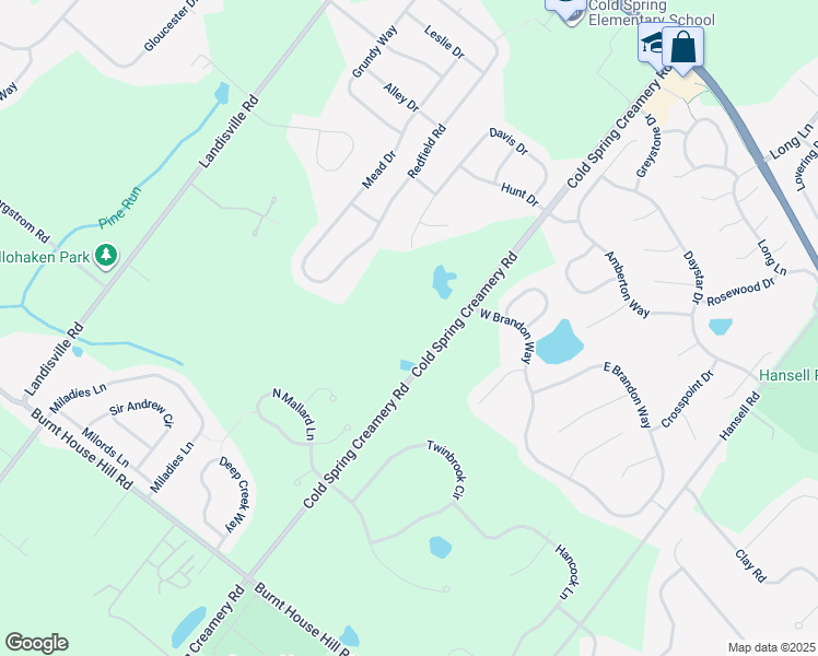 map of restaurants, bars, coffee shops, grocery stores, and more near 4818 Cold Spring Creamery Road in Doylestown