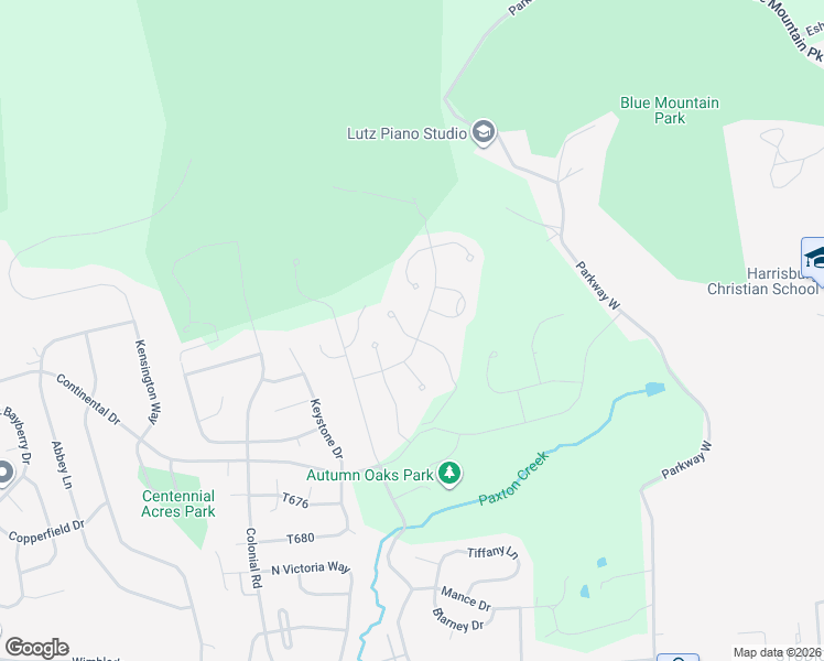 map of restaurants, bars, coffee shops, grocery stores, and more near 2801 Silver Maple Drive in Harrisburg
