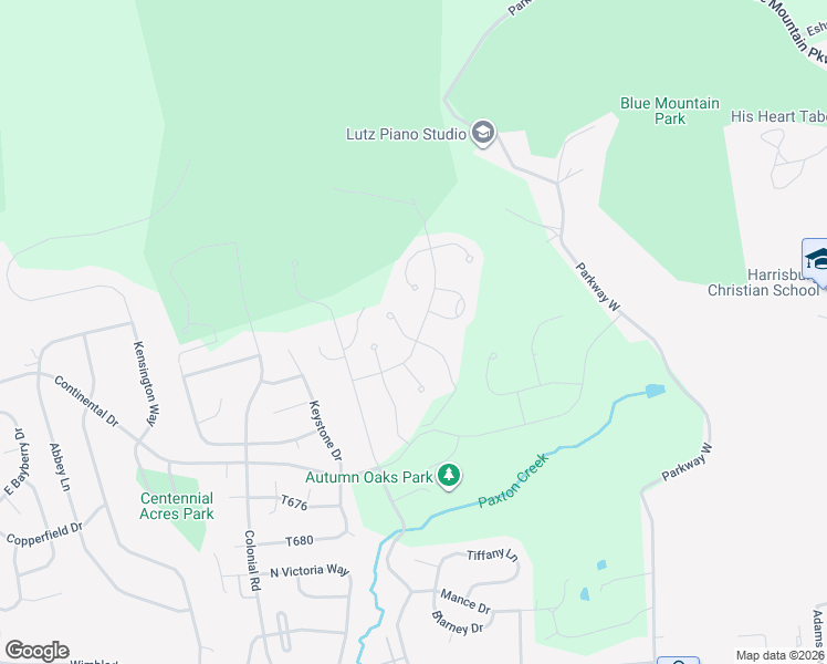 map of restaurants, bars, coffee shops, grocery stores, and more near 2801 Silver Maple Drive in Harrisburg