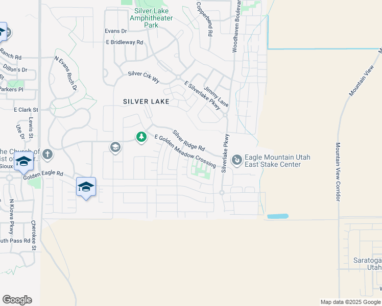 map of restaurants, bars, coffee shops, grocery stores, and more near 4847 East Golden Meadow Crossing in Eagle Mountain
