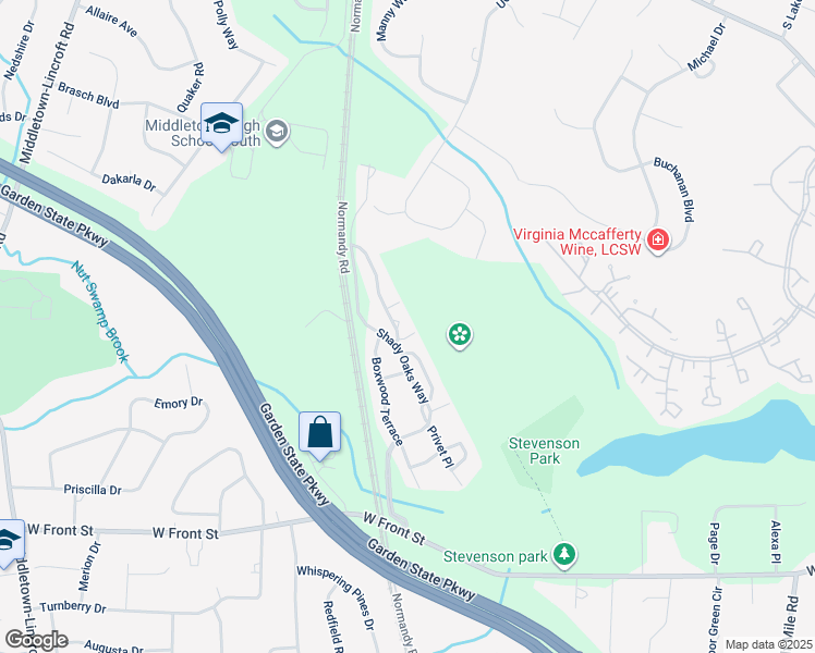 map of restaurants, bars, coffee shops, grocery stores, and more near 21 Quince Court in Red Bank