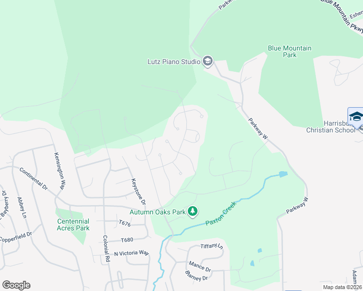 map of restaurants, bars, coffee shops, grocery stores, and more near 2801 Silver Maple Drive in Harrisburg