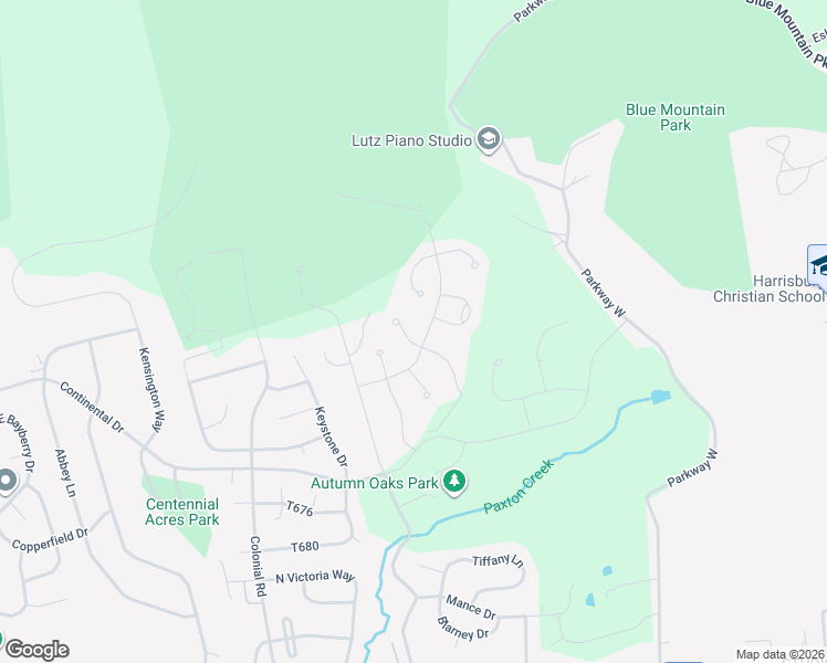 map of restaurants, bars, coffee shops, grocery stores, and more near 2801 Silver Maple Drive in Harrisburg