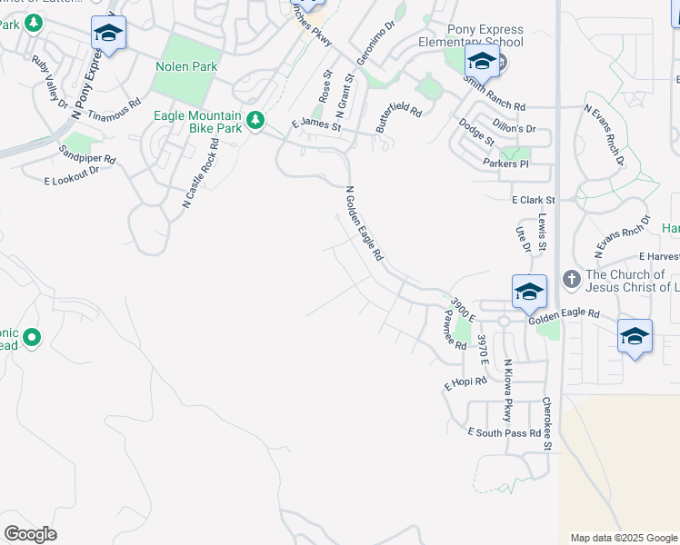 map of restaurants, bars, coffee shops, grocery stores, and more near 7305 Long Ridge Drive in Eagle Mountain