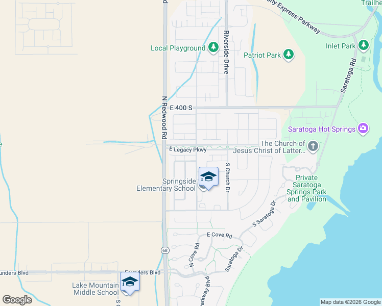 map of restaurants, bars, coffee shops, grocery stores, and more near 592 South Highpoint Drive in Saratoga Springs