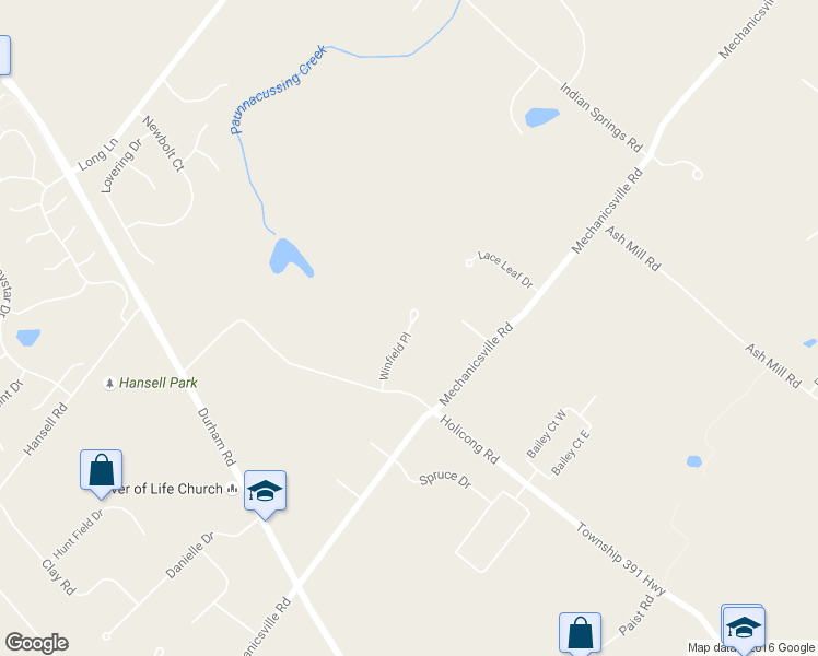 map of restaurants, bars, coffee shops, grocery stores, and more near 5286 Winfield Place in Doylestown