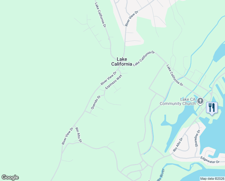 map of restaurants, bars, coffee shops, grocery stores, and more near 22084 Azulejo Pl in Cottonwood