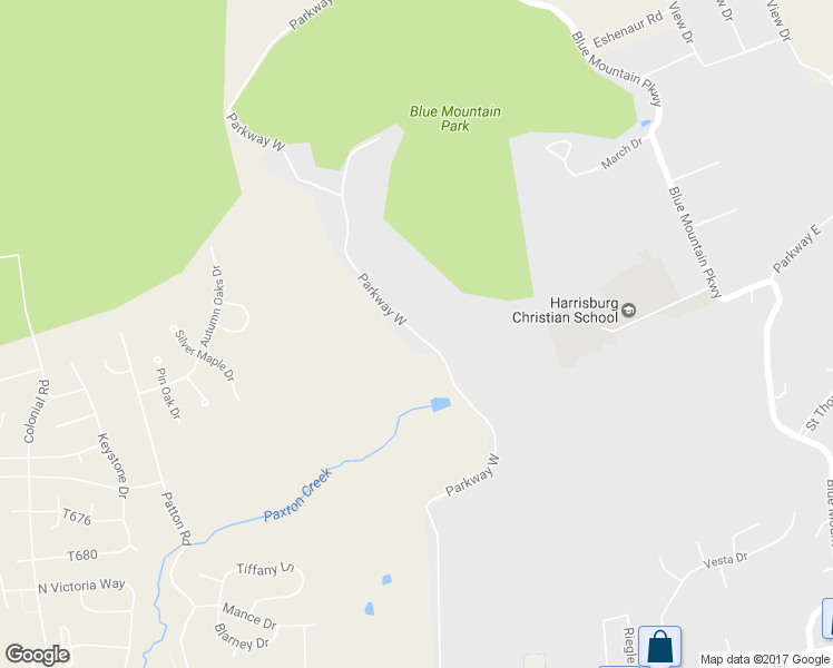 map of restaurants, bars, coffee shops, grocery stores, and more near 1851 Parkway West in Harrisburg