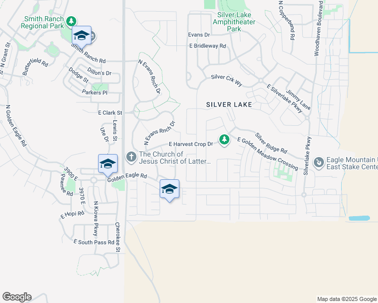 map of restaurants, bars, coffee shops, grocery stores, and more near 4459 Pine Hollow Drive in Eagle Mountain