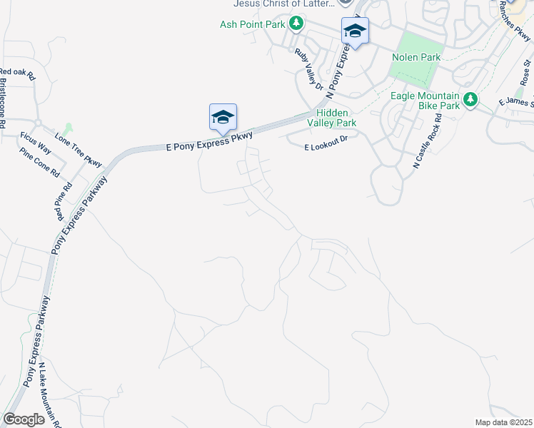 map of restaurants, bars, coffee shops, grocery stores, and more near Locust Ave in Eagle Mountain