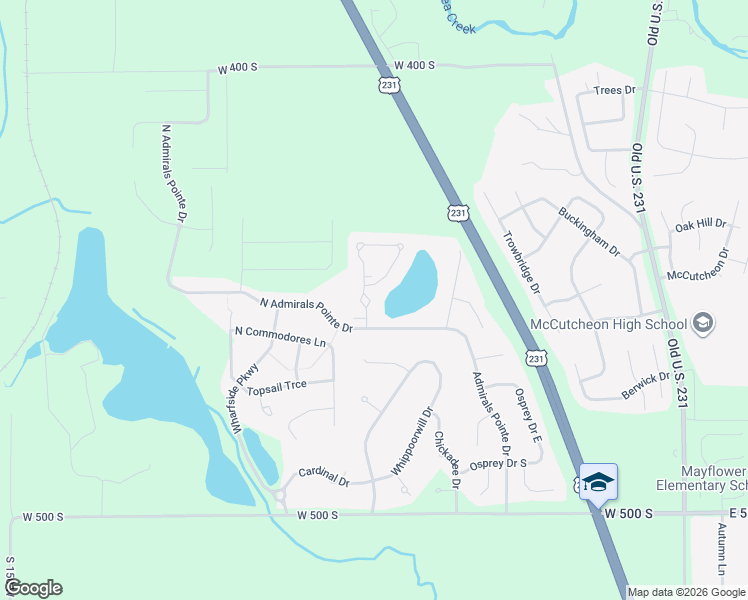 map of restaurants, bars, coffee shops, grocery stores, and more near 4565 Spinnaker Trce in Lafayette