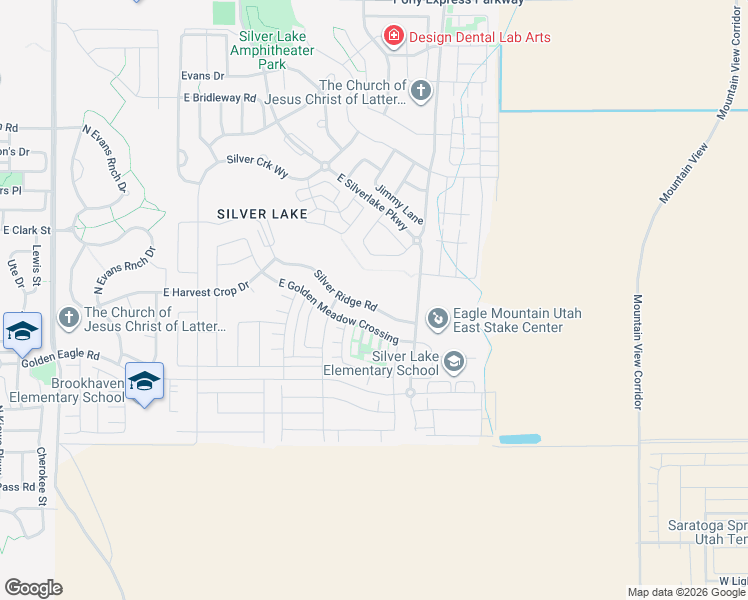 map of restaurants, bars, coffee shops, grocery stores, and more near 4871 East Golden Meadow Crossing in Eagle Mountain