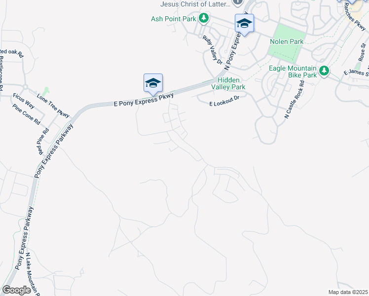 map of restaurants, bars, coffee shops, grocery stores, and more near Locust Ave in Eagle Mountain
