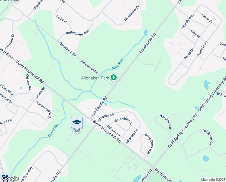 map of restaurants, bars, coffee shops, grocery stores, and more near 4625 Landisville Road in Doylestown
