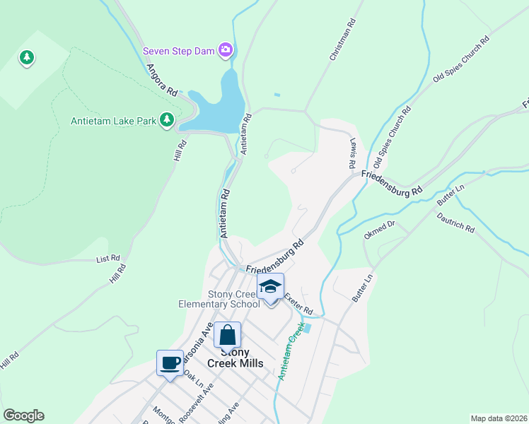 map of restaurants, bars, coffee shops, grocery stores, and more near 1540 Kramer Avenue in Reading