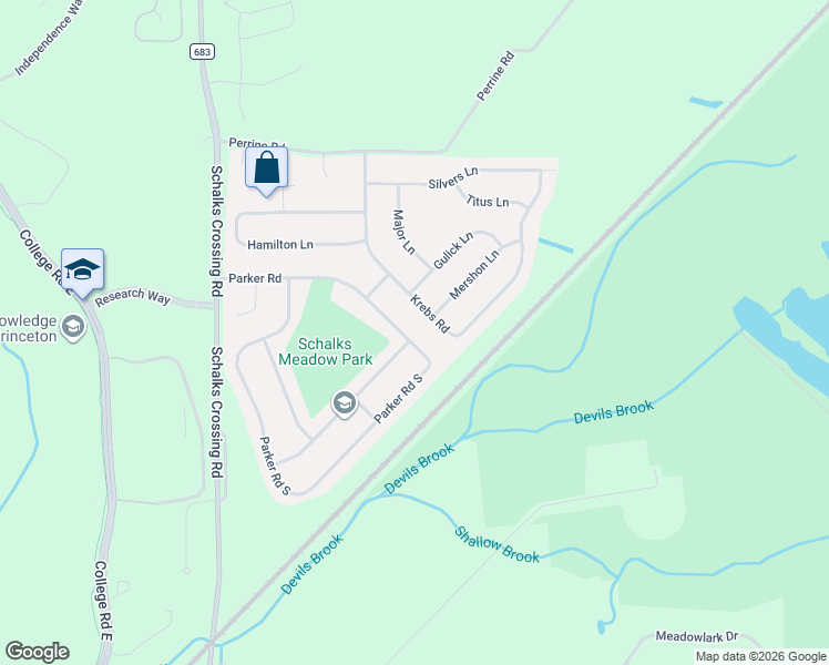 map of restaurants, bars, coffee shops, grocery stores, and more near 37 Krebs Road in Middlesex County