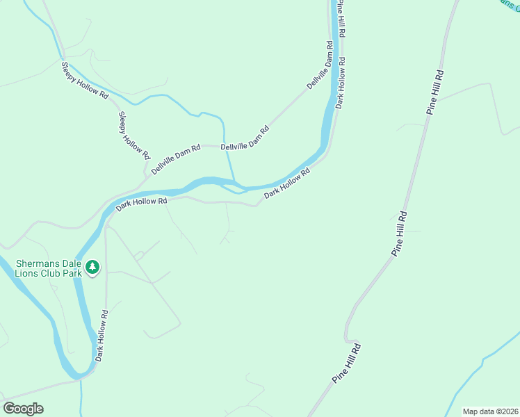 map of restaurants, bars, coffee shops, grocery stores, and more near 410 Dark Hollow Road in Shermans Dale