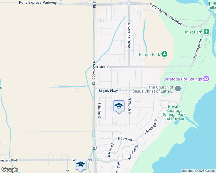 map of restaurants, bars, coffee shops, grocery stores, and more near 92 East Legacy Parkway in Saratoga Springs