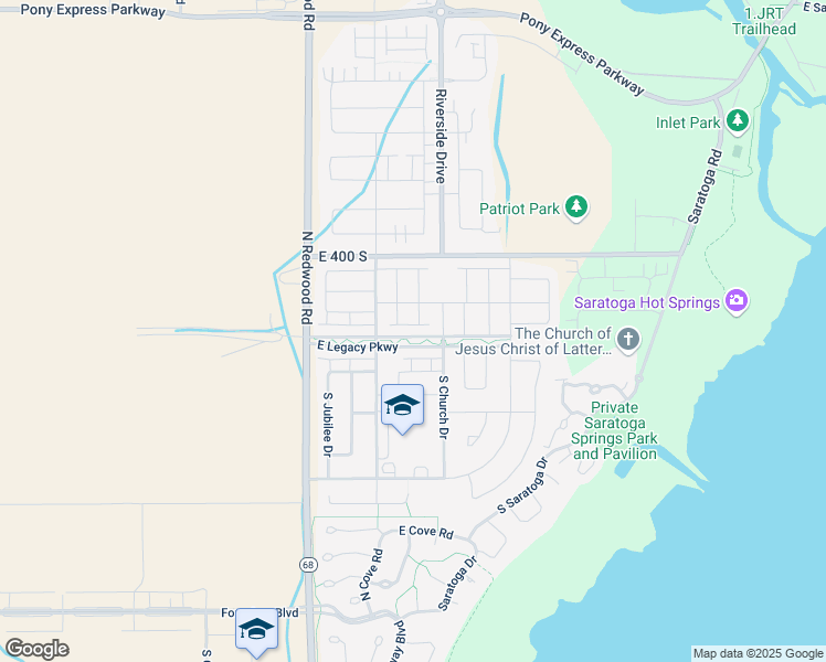 map of restaurants, bars, coffee shops, grocery stores, and more near 172 East Legacy Parkway in Saratoga Springs